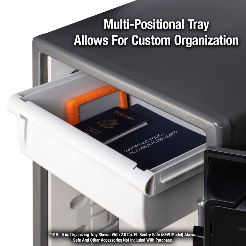 SentrySafe White Drawer Accessory for SFW205 Fire Safes, Adjustable Organizer for Valuables, 916 - Image 3